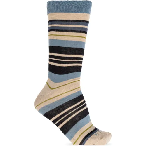 Long striped socks , male, Sizes: S, M - ETRO - Modalova