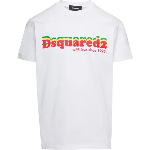 Logo Print T-Shirt , male, Sizes: M, XS, S, 2XL, L, XL - Dsquared2 - Modalova