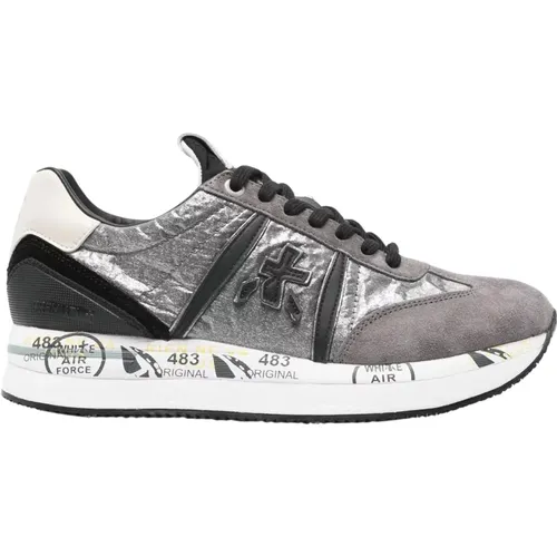 Silver Sneakers Conny , female, Sizes: 3 UK, 6 UK, 4 UK - Premiata - Modalova