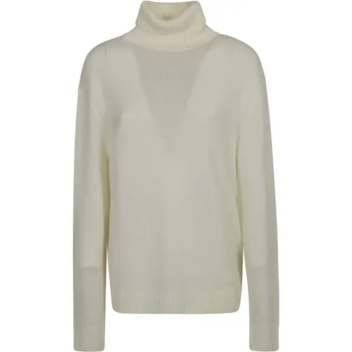 Weißer Snow Rollkragen Wollpullover , Damen, Größe: S - Jil Sander - Modalova