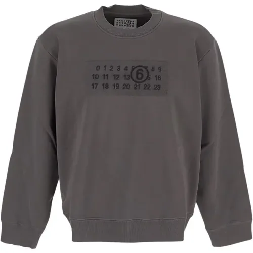 Clay Long Sleeve Sweatshirt , male, Sizes: M, L - MM6 Maison Margiela - Modalova