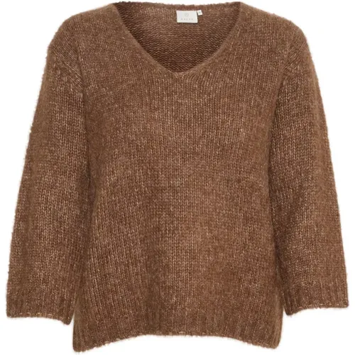 Weicher Silt Melange Strickpullover - Kaffe - Modalova