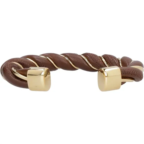 Silver Lamb Leather Bracelet , female, Sizes: M, S - Bottega Veneta - Modalova