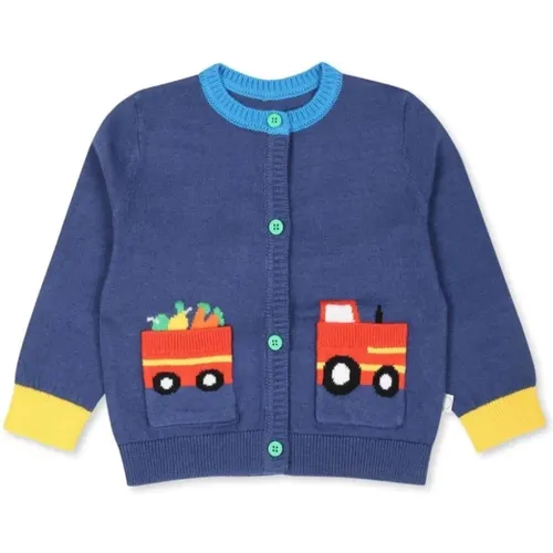 Bauernhausapplikation Blauer Kinder-Strickjacke - Stella Mccartney - Modalova