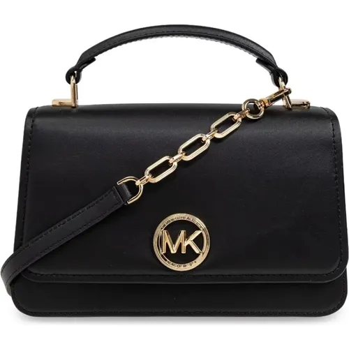 Leather Shoulder Bag Gold Logo , female, Sizes: ONE SIZE - Michael Kors - Modalova