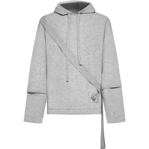 Wool Hooded Sweatshirt , male, Sizes: M, S, XS - Off White - Modalova