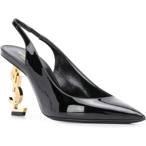 Shiny High Heel Sandals , female, Sizes: 7 UK - Saint Laurent - Modalova