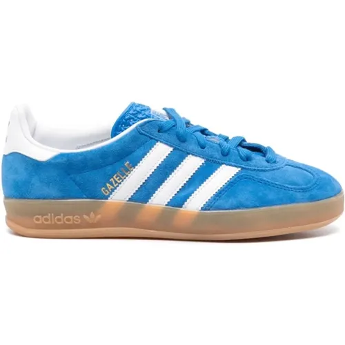 Blaue Wildleder Panel Sneakers , Damen, Größe: 36 1/2 EU - Adidas - Modalova