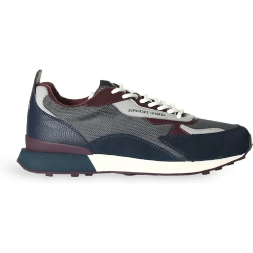 Suede Effect Logo Sneakers , male, Sizes: 7 UK - Armani Exchange - Modalova