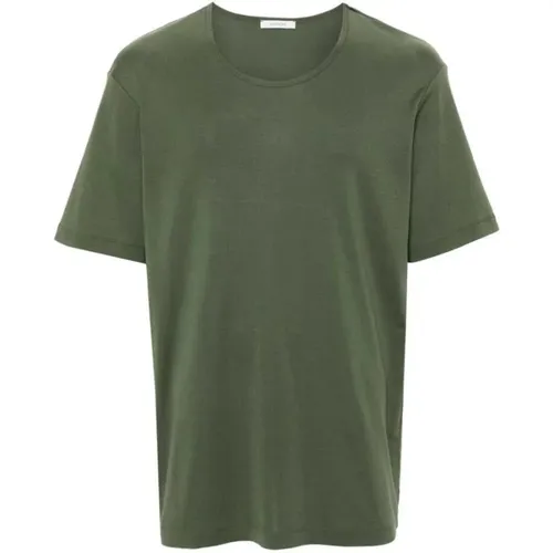Grünes Leichtes Jersey T-Shirt , Herren, Größe: S - Lemaire - Modalova