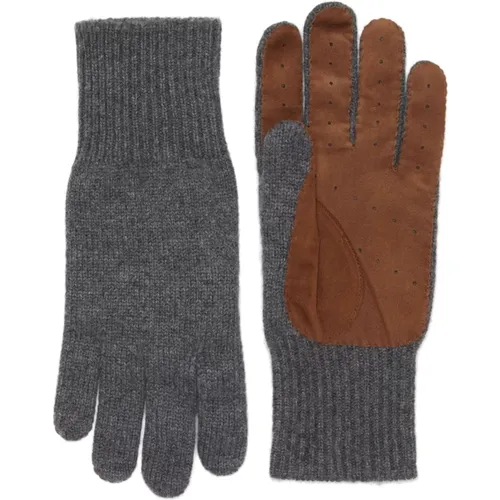 Kaschmir und Wildleder Herren Winterhandschuhe - BRUNELLO CUCINELLI - Modalova