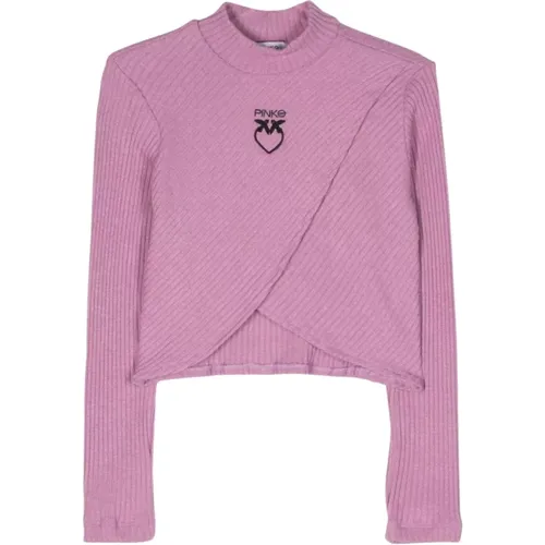 Lila Vertikal Gestreifter Pullover - pinko - Modalova