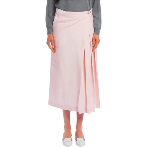 Linen and Viscose Skirt , female, Sizes: M - P.a.r.o.s.h. - Modalova