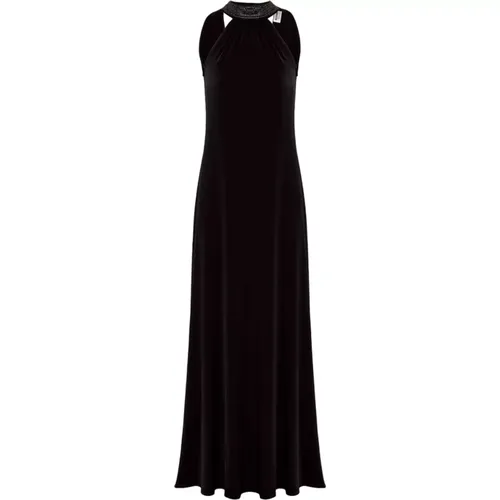 Elegant Halter Neck Long Dress , female, Sizes: S, L, M - Blugirl - Modalova