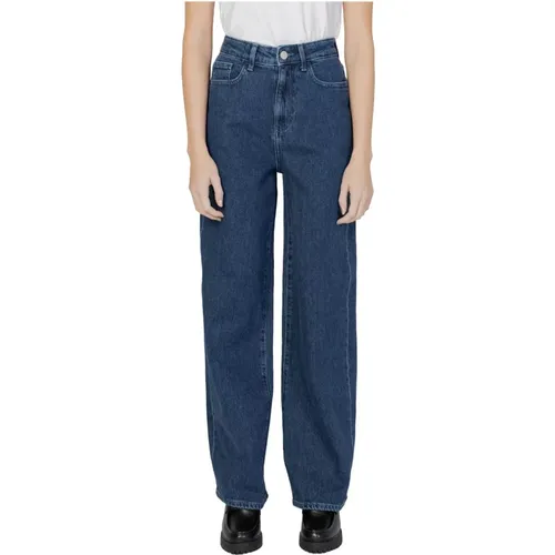 Weite Press Jeans für Frauen , Damen, Größe: XL - Vila - Modalova