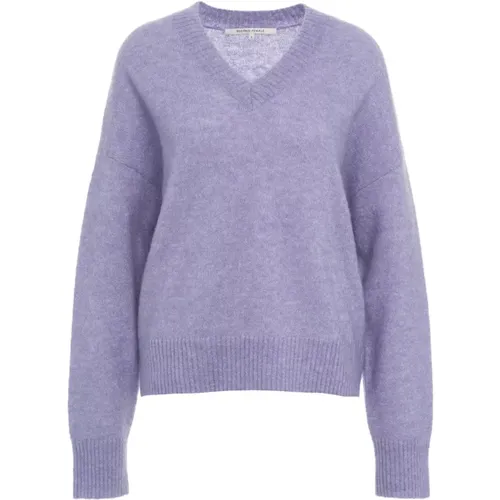 Lila Strickpullover Aw24 , Damen, Größe: M - Second Female - Modalova