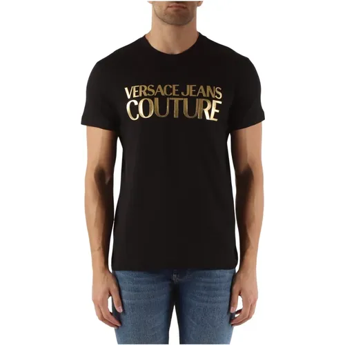 Slim Fit Baumwoll Logo T-shirt - Versace Jeans Couture - Modalova
