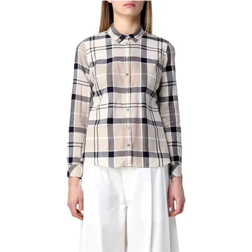 Fawn Tartan Bredon Shirt - Classic British Style , female, Sizes: L, XS, S - Barbour - Modalova