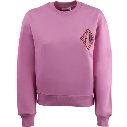 Cotton Sweatshirt , female, Sizes: S, XS - Chloé - Modalova
