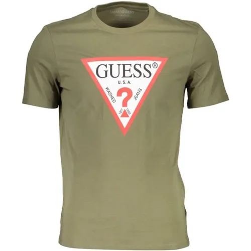 Schlankes Bio-Baumwoll-T-Shirt Herren , Herren, Größe: 2XL - Guess - Modalova