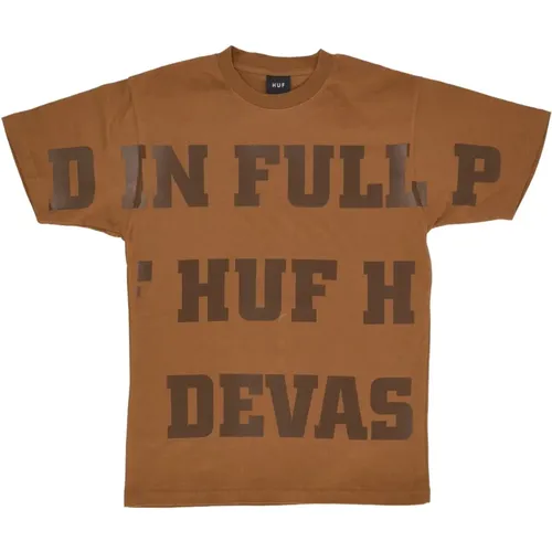 Großes Gummi Herren Crew Neck T-shirt , Herren, Größe: S - HUF - Modalova