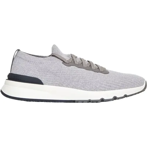 Grey Sneakers , male, Sizes: 11 UK, 10 UK - BRUNELLO CUCINELLI - Modalova