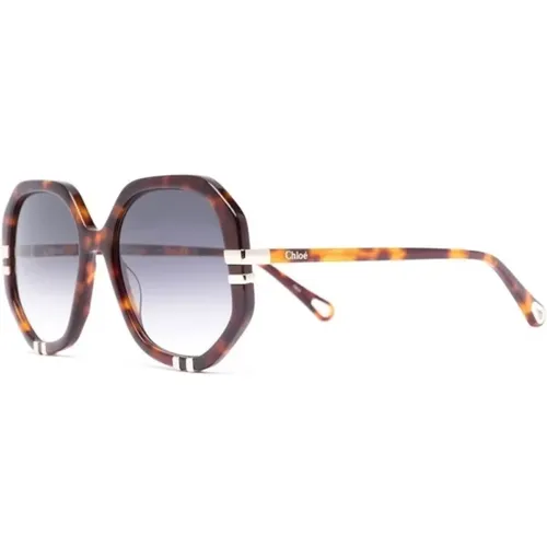 Ch0105S 007 Sunglasses , female, Sizes: 55 MM - Chloé - Modalova