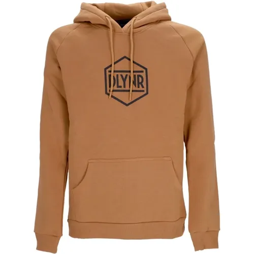 Khaki Logo Hoodie with Kangaroo Pocket , male, Sizes: L, S, XL - Dolly Noire - Modalova