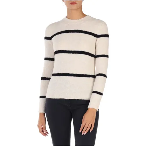 Striped Wool and Alpaca Sweater , female, Sizes: M, S - Pennyblack - Modalova