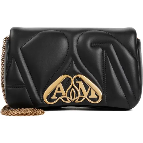 Nappa Leather Mini Seal Handbag , female, Sizes: ONE SIZE - alexander mcqueen - Modalova