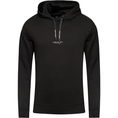 Logo Hoodies mit langen Ärmeln , Herren, Größe: M - Armani Exchange - Modalova