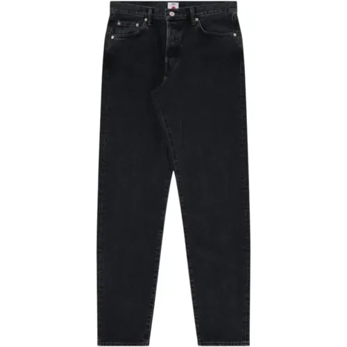 Schwarze Regular Tapered Jeans , Herren, Größe: W36 - Edwin - Modalova
