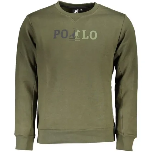 Grüner Logo Print Crewneck Sweatshirt , Herren, Größe: L - U.S. Polo Assn. - Modalova