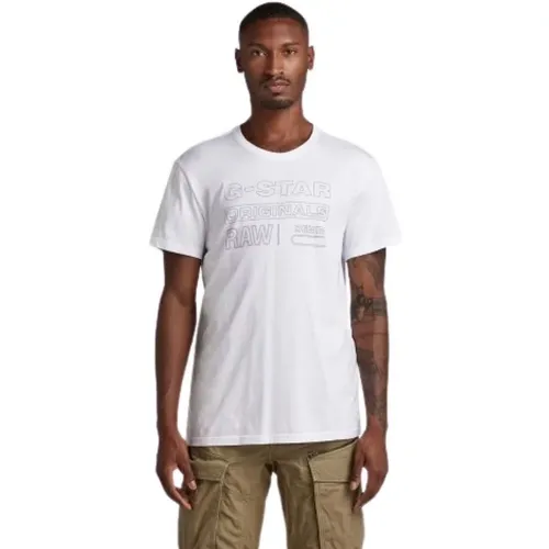 Herren T-Shirt aus Bio-Baumwolle , Herren, Größe: M - G-Star - Modalova