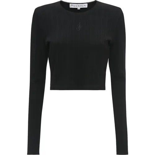 Crop Top mit Ankerstickerei , Damen, Größe: L - JW Anderson - Modalova