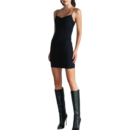 Schwarzes Mini Kleid Stretch Stoff , Damen, Größe: L - Mar De Margaritas - Modalova