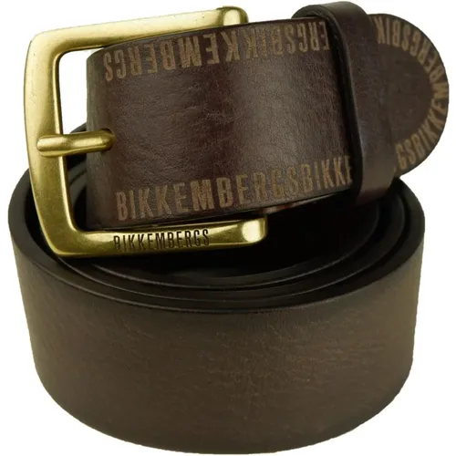 S Classic Leather Belt , male, Sizes: 90 CM - Bikkembergs - Modalova