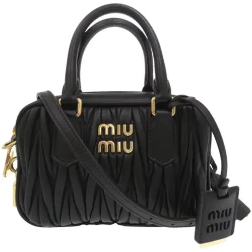 Pre-owned Leather handbags , female, Sizes: ONE SIZE - Miu Miu Pre-owned - Modalova