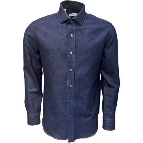 Denimflanell Overshirt Weiches Baumwollhemd , Herren, Größe: 3XL - Salvatore Piccolo - Modalova