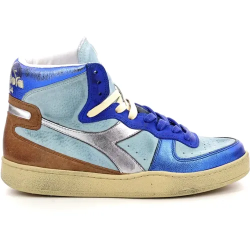 Metal Pigskin Hohe Sneakers , Damen, Größe: 41 EU - Diadora - Modalova