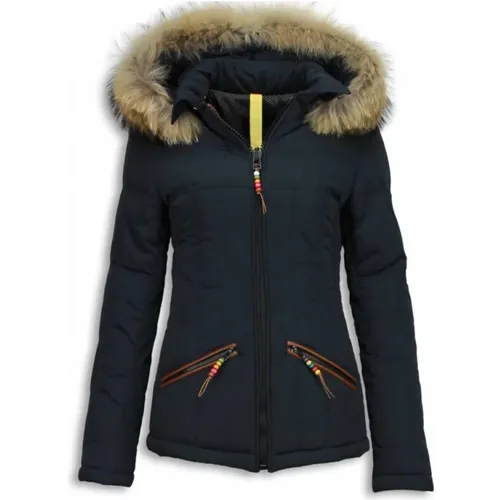 Jacket with Real Fur - Exclusive Women Jackets - R023B , female, Sizes: XS, XL - Gentile Bellini - Modalova