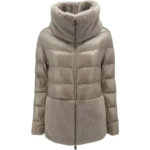 Ivory Kunstpelz Puffer Jacke Herno - Herno - Modalova