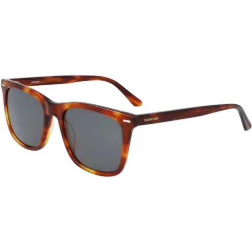 Braune Acetat-Sonnenbrille für Männer - Calvin Klein - Modalova