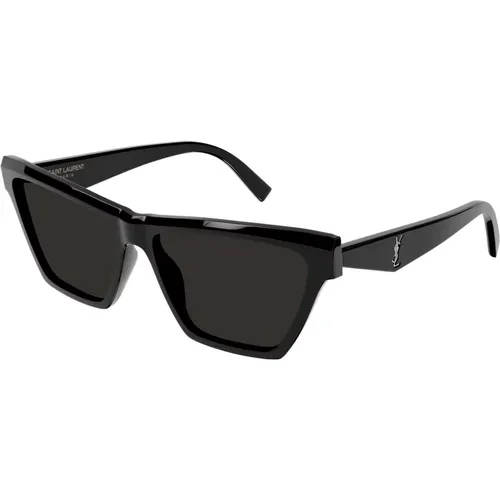 Schwarz/Graue Sonnenbrille SL M103 , Damen, Größe: 58 MM - Saint Laurent - Modalova