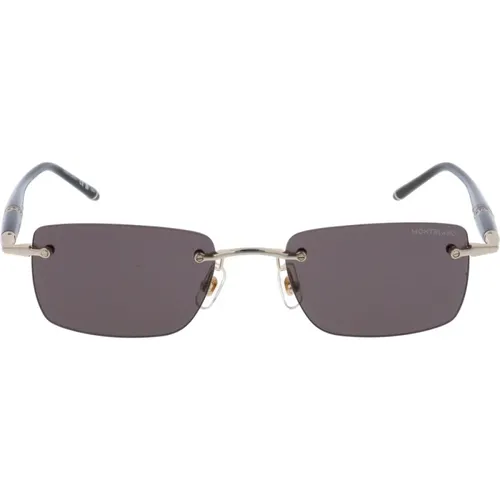 XL Sonnenbrille mit einheitlichen Gläsern , Herren, Größe: 54 MM - Montblanc - Modalova