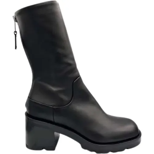 Mm Heeled Leather Boot with Zipper - , female, Sizes: 2 UK, 7 UK, 8 UK, 3 UK, 5 UK - Strategia - Modalova