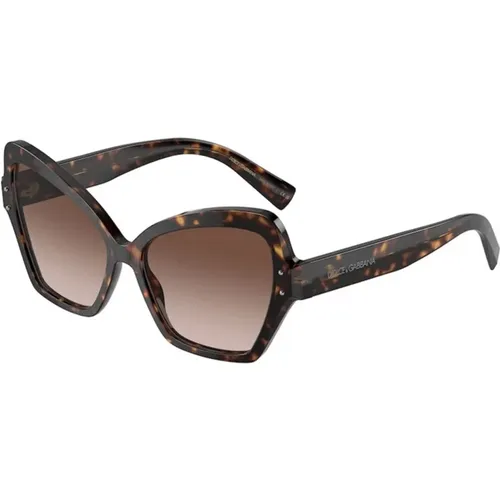 Braune Verlauf Sonnenbrille , Damen, Größe: 56 MM - Dolce & Gabbana - Modalova