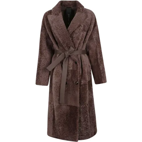 Merino Light Astrakan Coat , female, Sizes: S - Blancha - Modalova