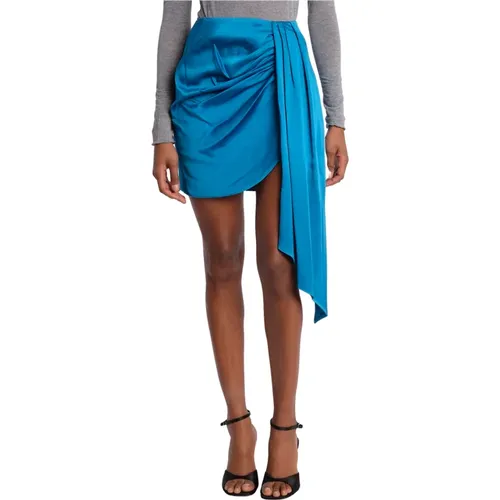 Turquoise Mini Skirt by Jonathan , female, Sizes: XS, 2XS, 3XS - Simkhai - Modalova