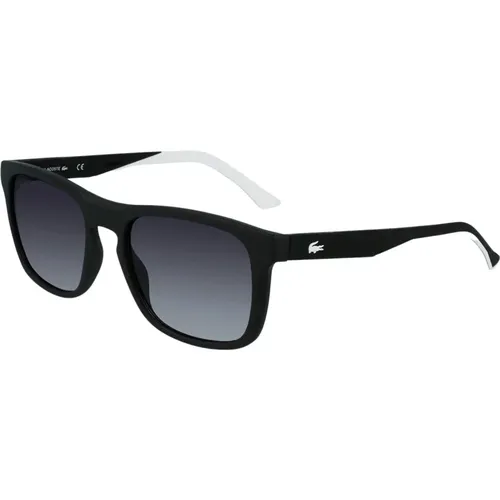 Minimalistische Sonnenbrille Schwarz Weiß , Herren, Größe: ONE Size - Lacoste - Modalova